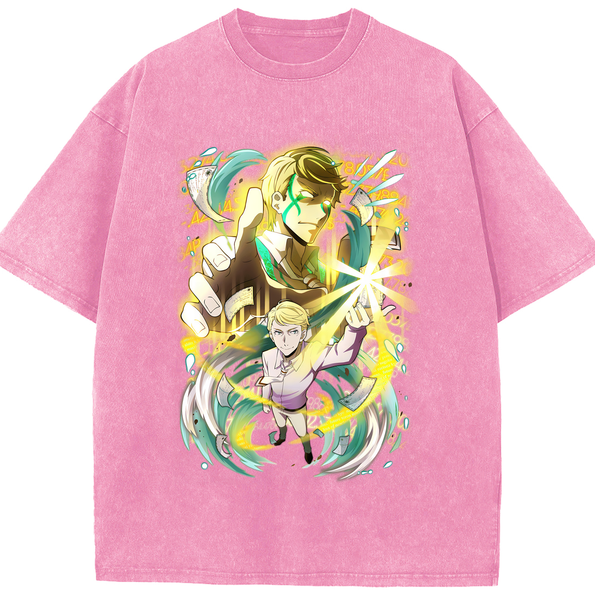 （画像用） 文豪ストレイドッグス Bungo Stray Dogs 綿100% ヴィンテージ風 半袖Tシャツ（フロントプリント）
